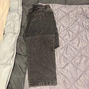 Unknown brand Elastic Waist Jeans Black
